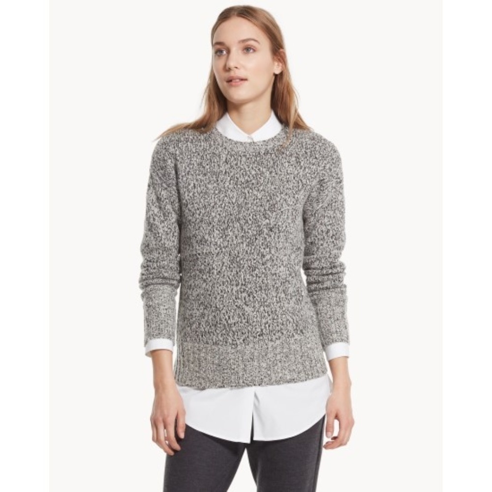 Theory Wyndrelle Marl Crewneck Wool-Blend Sweater